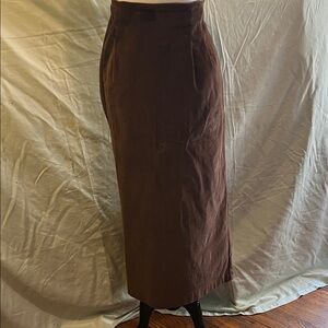Briggs New York Dark Brown Maxi Skirt